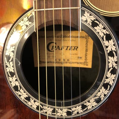 Crafter SF-900 Ovation-Style Acoustic Electric Guitar Brown Burst image 8