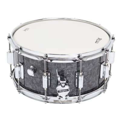 Rogers SuperTen Wood Shell Snare Drum 14x6.5 Black Diamond Pearl image 2