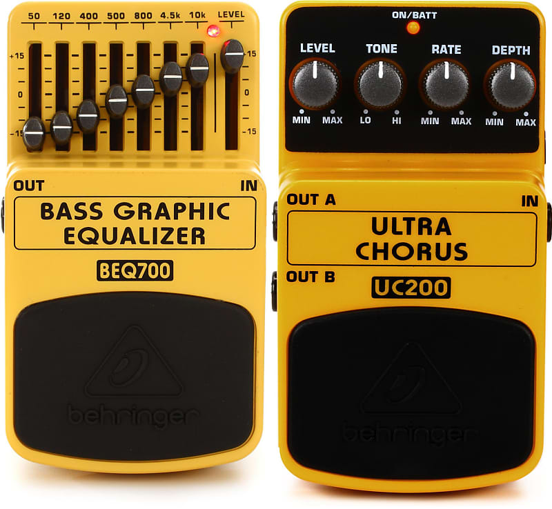 Behringer BEQ700 Bass Graphic Equalizer Pedal Bundle with