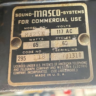 Masco MA25N Tube Guitar PA Harp Vintage Conversion Amplifier image 7
