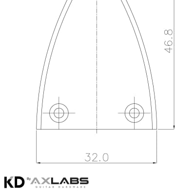 KD By AxLabs Truss Rod Cover - Large Spade Shape, 3-Screw - Black image 2