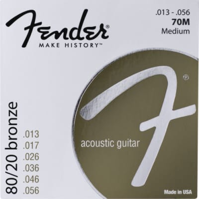 Fender 80/20 Bronze Acoustic Strings - Medium .013 - .056 for sale