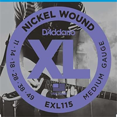 D'Addario EXL115 Nickel Wound Electric Strings - .011-.049 Medium/Blues-Jazz Rock image 2