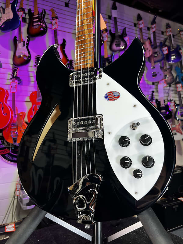 New 2023 Rickenbacker 330 Guitar - Jetglo, with OHS Case