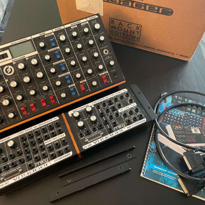 Moog Minimoog Voyager RME with VX-351/352 Control Voltage Expander Units, Rack Mount Kit, and Cables image 2