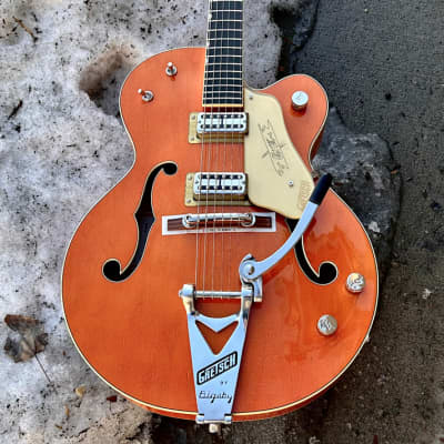 Gretsch G6120T-59 Vintage Select Edition '59 Chet Atkins Hollow Body w/Bigsby Vintage Orange Stain Lacquer image 1