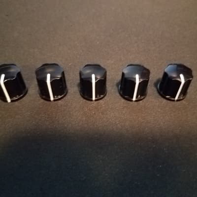 Korg KingKORG Replacement Factory Knobs (Set of 5) Black with White Line image 1