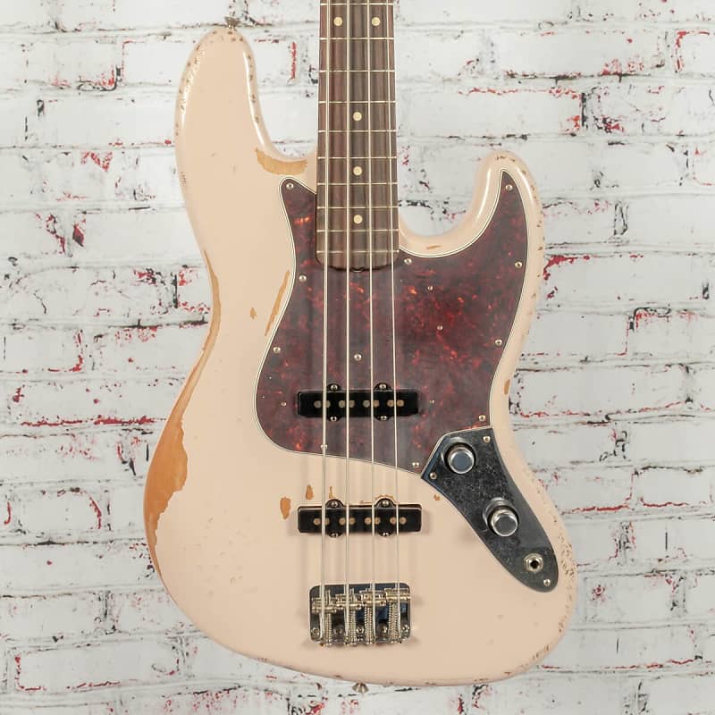 Fender Flea Jazz Bass, Rosewood Fingerboard, Roadworn Shell Pink image 1