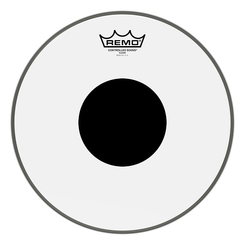 Remo CS-0312-10 Controlled Sound Clear Black Dot Drumhead Top Black Dot. 12"*Make An Offer!* image 1