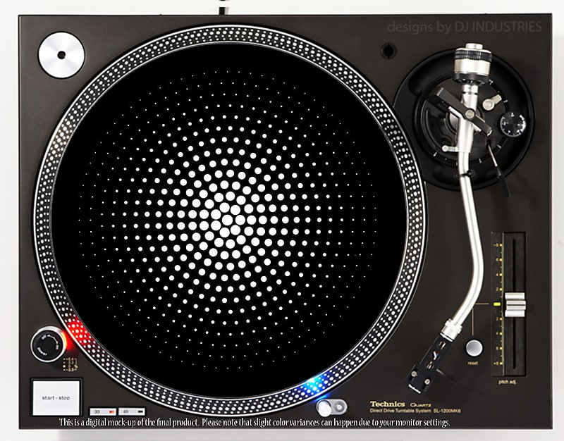 DJ Industries Dot Matrix  - DJ slipmat for vinyl LP record player turntable image 1