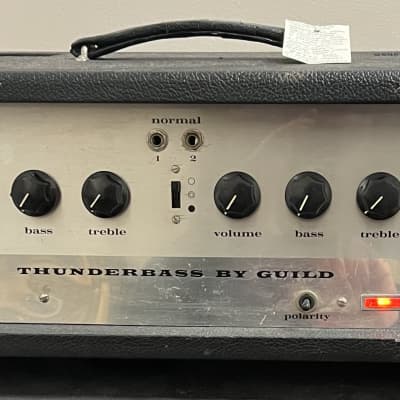 Vintage 1968 Thunderbass By Guild 45 Watt All Tube Amplifier Head~Black Tolex image 1