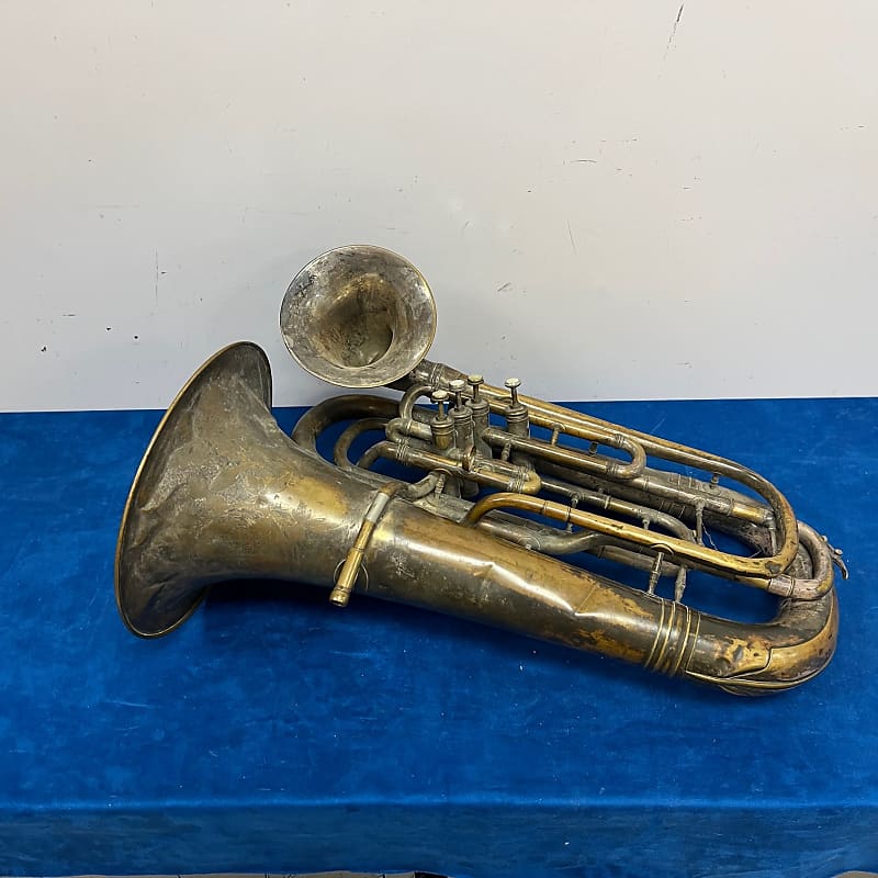 Vintage Conn Double Bell 4-Valve Baritone Euphonium for Parts | Reverb