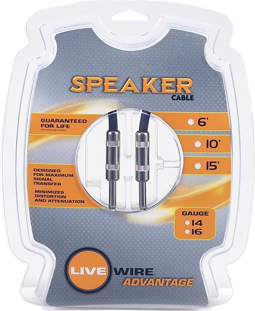 Live Wire S163-LW 16-Gauge Speaker Cable - 3' image 1