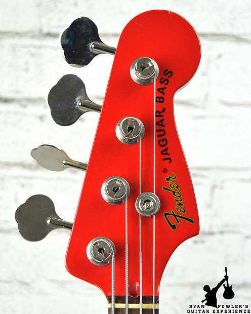 Fender CIJ Jaguar Bass Hot Rod Red Matching Headstock w/ Gig