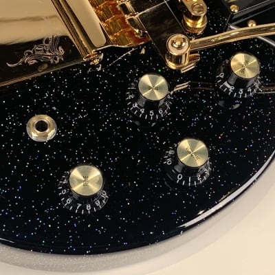 Bell & Hern  Custom Doubleneck 6/12 2019 Black Galaxy Sparkle image 13