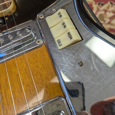 Misc Solidbody Electric Guitar Sunburst (Kawai) 1960s Japan #NA w/Chip Case image 3
