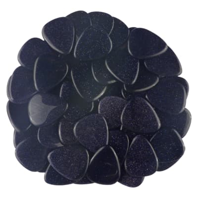 Blue Sandstone Stone Guitar Or Bass Pick - Specialty Handmade Gemstone Exotic Plectrum - 12 Pack New image 3