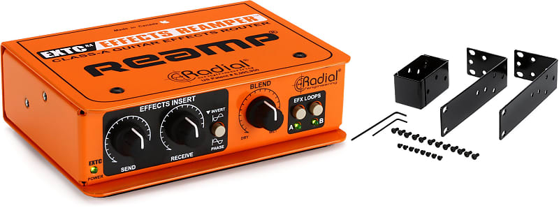 Radial EXTC-SA 1-channel Active Re-Amping Device  Bundle with Radial Firefly Rackmount Kit SA Series Rack Adaptor image 1