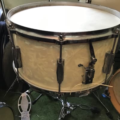 GRETSCH ROUND BADGE 14x7  chrome 8 lug 3Ply snare drum 1940s WMP image 13