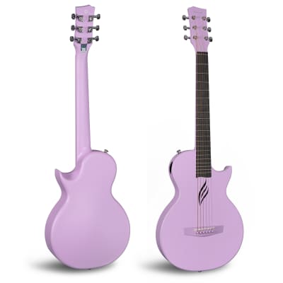 Enya Nova Go Carbon Fiber Acoustic Guitar Purple (1/2 Size) image 2