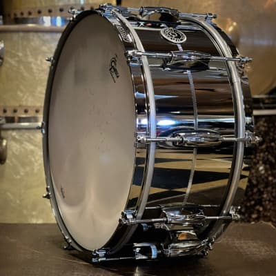 NEW Gretsch 6.5x14 Brooklyn Chrome over Steel "Retro Build" Snare Drum with Tone Control & 301 Hoops image 4