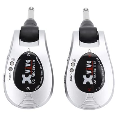 Xvive U2 Rechargeable Compact Digital Wireless Guitar System Silver image 3