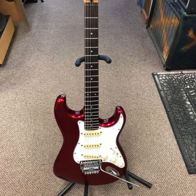 1985 FENDER MIJ CONTEMPORARY STANDARD STRATOCASTER Candy Apple Red image 3