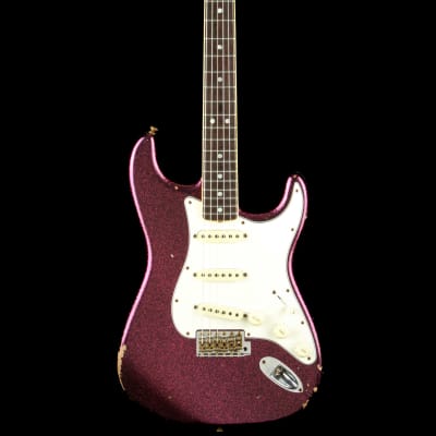 Fender Custom Shop LTD 1965 Stratocaster Relic – Aged Magenta Sparkle image 3