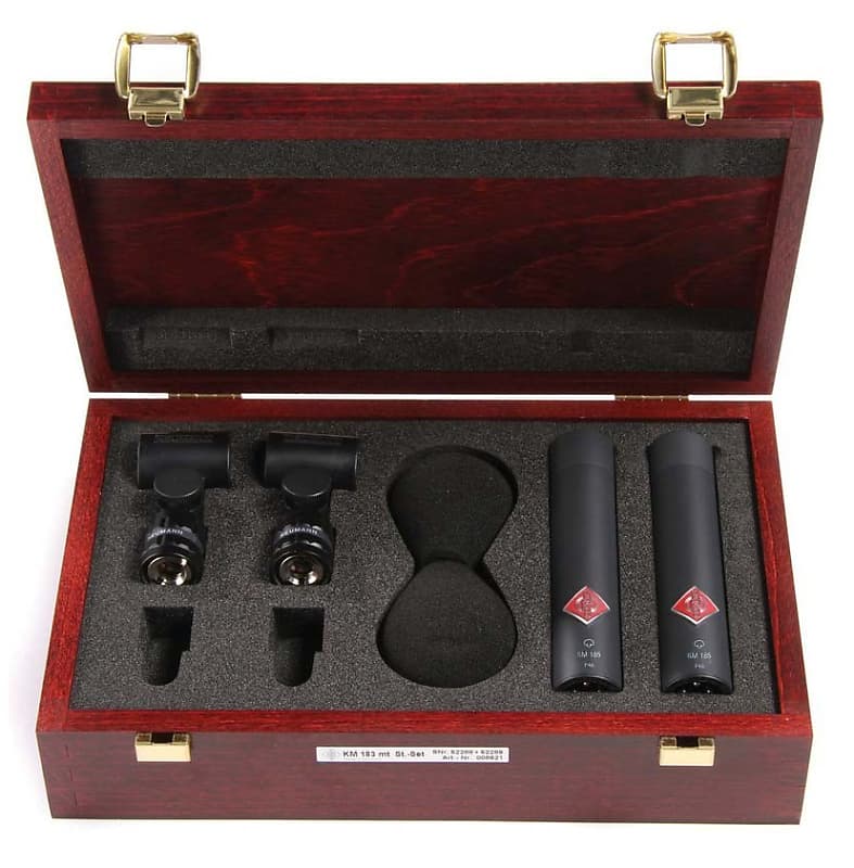 Neumann KM 185 Small Diaphragm Hypercardioid Condenser Microphone Matched Stereo Pair image 2