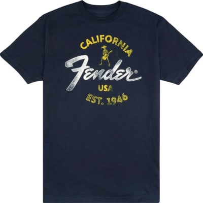 Fender Baja Blue T-Shirt, Blue, XL (EXTRA LARGE) 919-0117-606 image 1