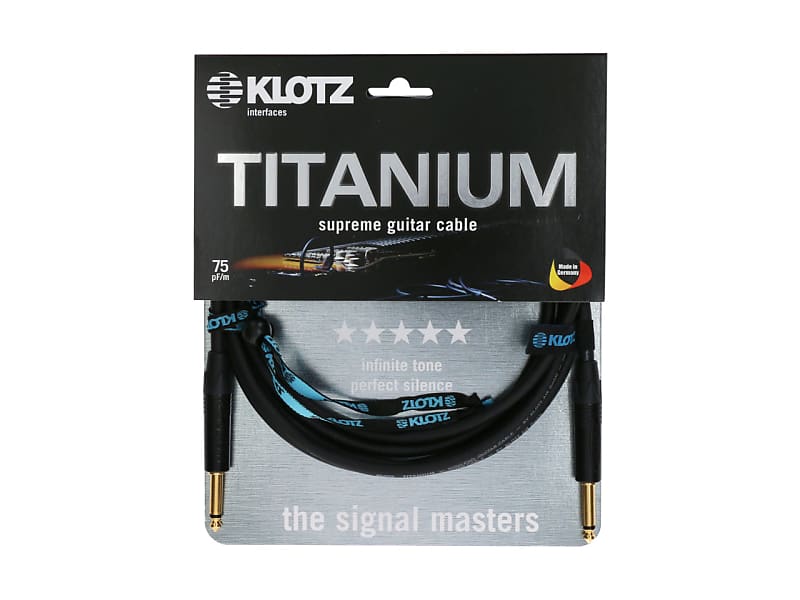 KLOTZ Guitar 3m (10ft) Titanium Instrument Cable image 1