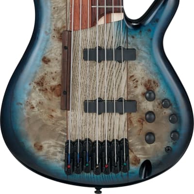 Ibanez Bass Workshop SRAS7 Ashula 7-string Bass Guitar - Cosmic Blue Starburst image 5