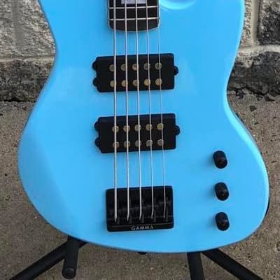 GAMMA Custom Bass Guitar H521-01, 5-String Kappa Model, Hamptons Blue image 2
