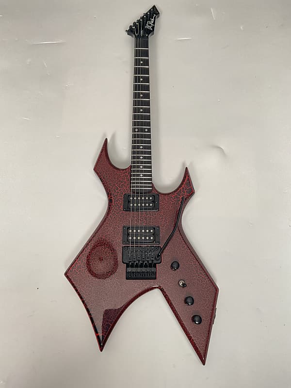 2022 B.C. Rich Stranger Things Eddie Replica & Inspired Warlock Guitar Ltd  Ed Red Krackle