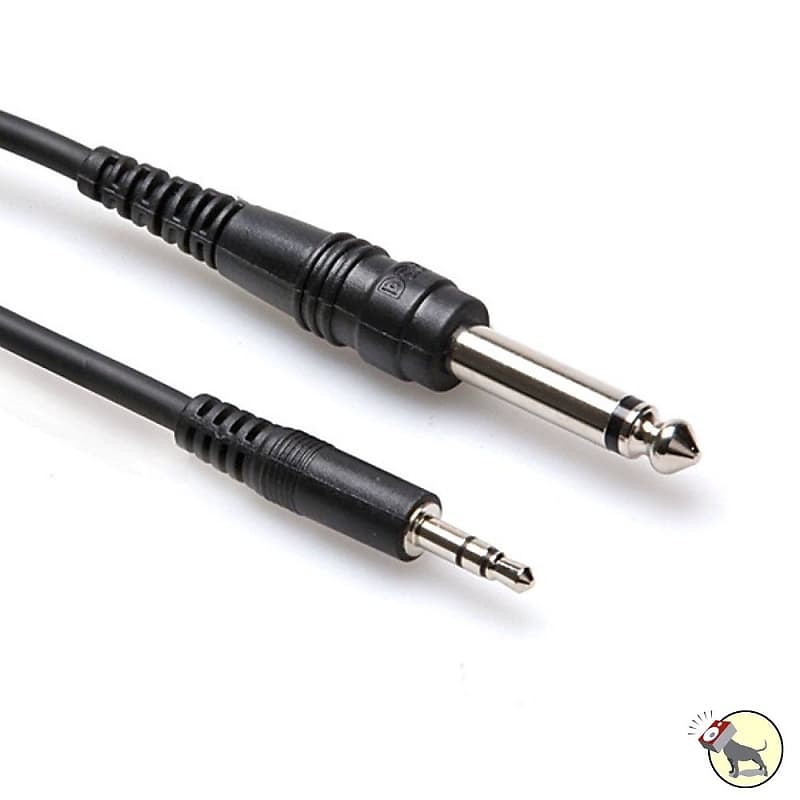 Hosa CMP-110 3.5 mm TRS to 1/4" TS Mono Interconnect Audio Cable 10ft image 1