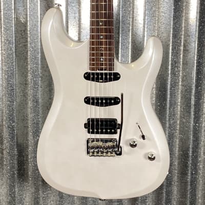 Musi Capricorn Fusion HSS Superstrat Pearl White Guitar #0190 Used for sale