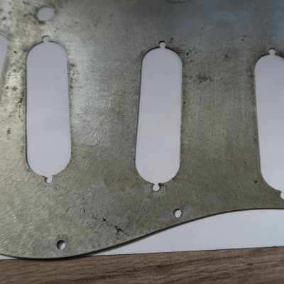 Fender Stratocaster Pickguard Shield  Relic Aged 63 . 64 , 60's   Aluminum USA Vintage image 2