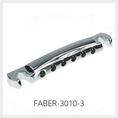 Faber TP-'59 Vintage Spec Aluminium Stop Tailpiece - nickel image 4