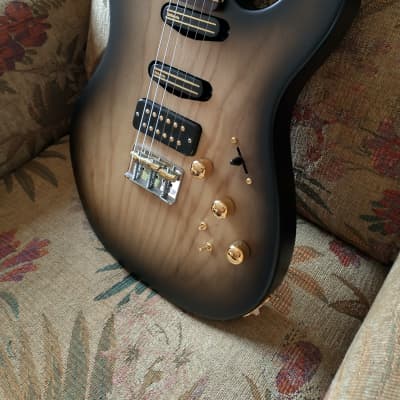 Custom built "T" style guitar – Chambered Swamp Ash image 3
