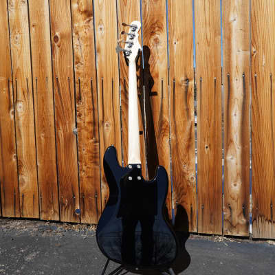 G&L USA JB - Jet Black Left Handed 4-String Electric Bass Guitar w/ Black Tolex Case (2023) image 3