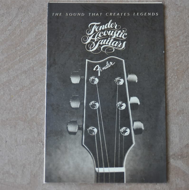 Fender Acoustic guitar warranty card vintage catalog booklet. Reverb