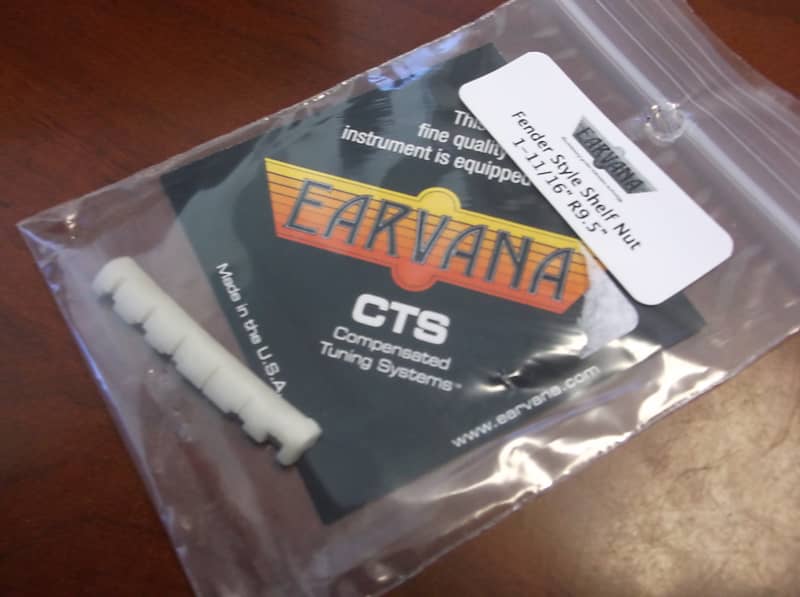 Earvana Drop-In 1-11/16" Compensated Nut For Fender, 9-1/2" Radius - IVORY image 1