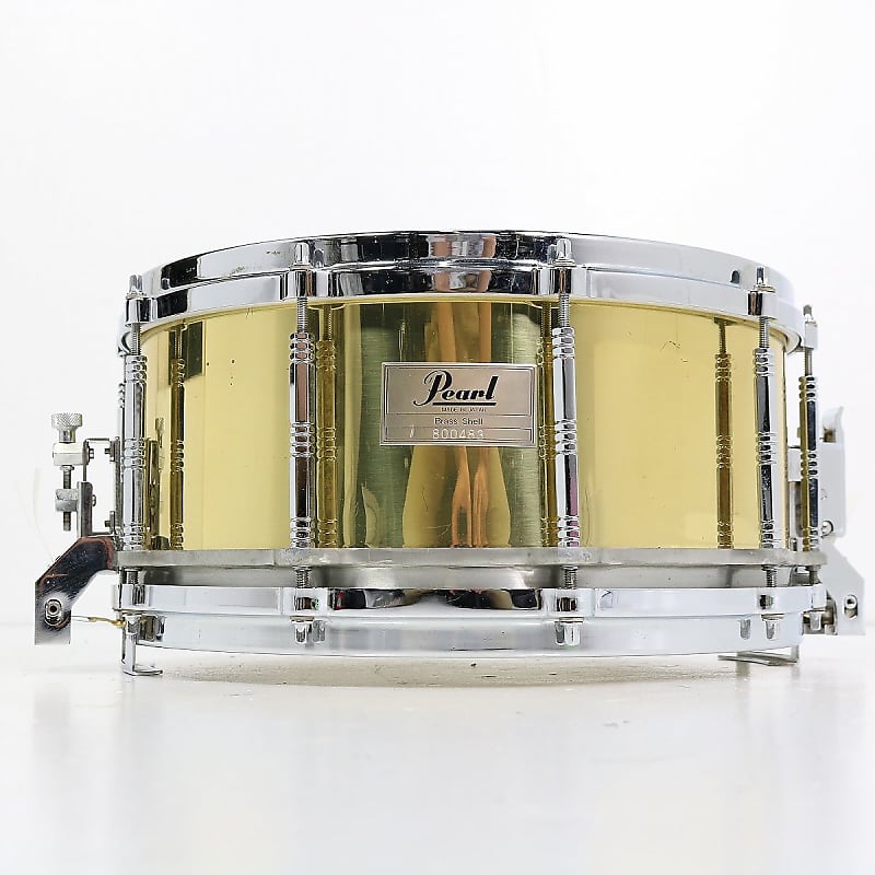 Pearl B-914D Free-Floating Brass 14x6.5" Snare Drum (1st Gen) 1983 - 1991 image 9