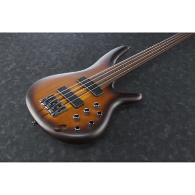 Ibanez SRF700BBF SR Bass Workshop Bass - Fretless - Brown Burst Flat image 4