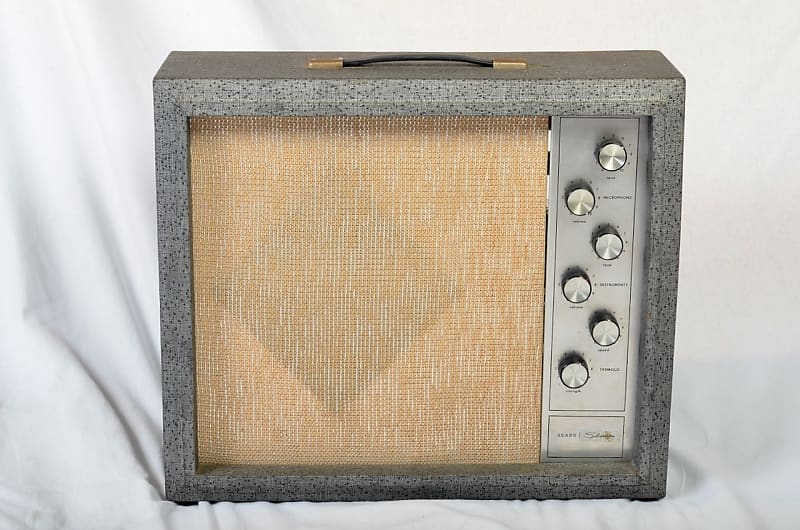 Silvertone Model 1482 5-Watt 1x12 Guitar Combo 1960s - Black image 1