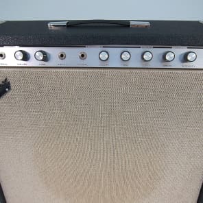 1965 Univox Amp U305R Thunderbolt (2) 6973's 1X15" Jensen Special Design all orig with footswitch image 6