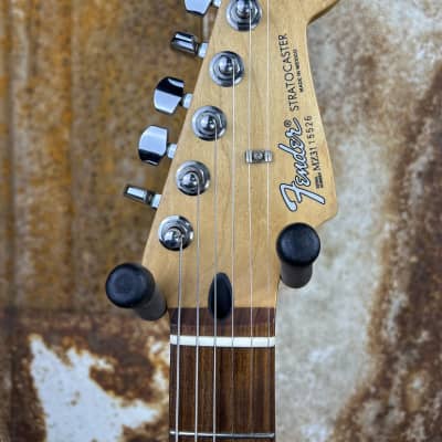 Fender FSR Splattercaster Standard Stratocaster 2003 Midnight Blue Swirl over Olympic White (Used) image 6