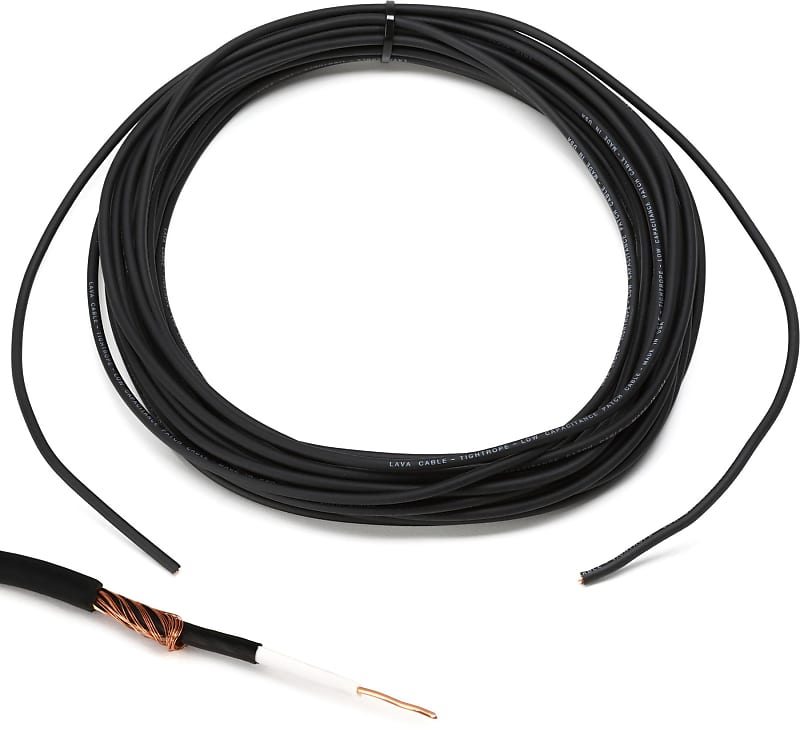 Lava Cable Tightrope Instrument Wire Black 50 Foot Reverb