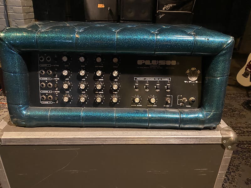 Serviced Plush Congress IV Blue Sparkle Vintage Tube Amplifier image 1
