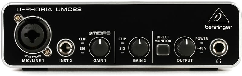 Behringer U-Phoria UMC22 USB Audio Interface (2-pack) Bundle image 1